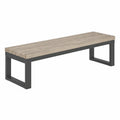 Bank aus Eichenholz und Stahl 180cm x 35cm x 45cm Grau/Schwarz
