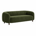 3-Sitzer Sofa halbrund Stoff 210x95x75 cm Olivgrün