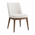 Esszimmerstuhl aus Holz und Polyester mit hoher Rückenlehne 55cm x 60cm x 85cm Beige