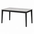 Esstisch Keramikplatte Stahlgestell 140x80x75 cm Grau/Schwarz