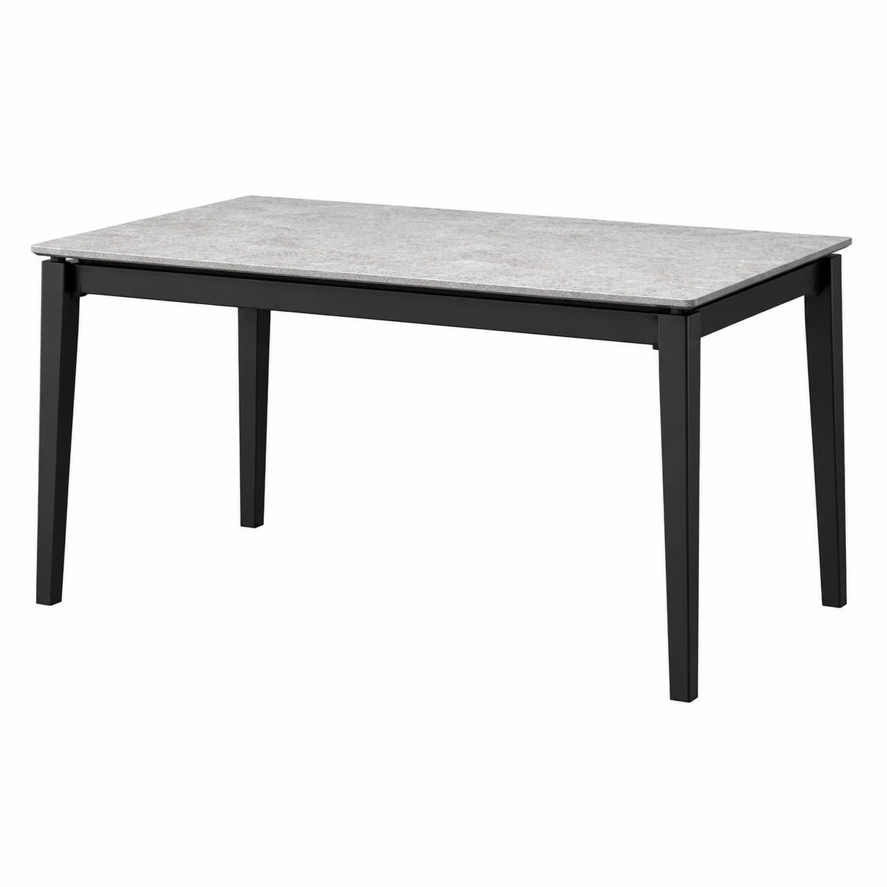 Esstisch Keramikplatte Stahlgestell 140x80x75 cm Grau/Schwarz